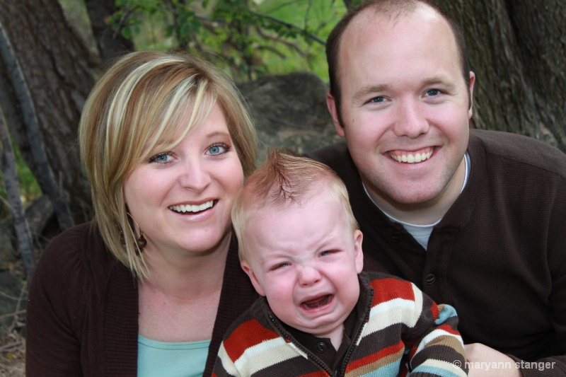 Family with Crying Baby