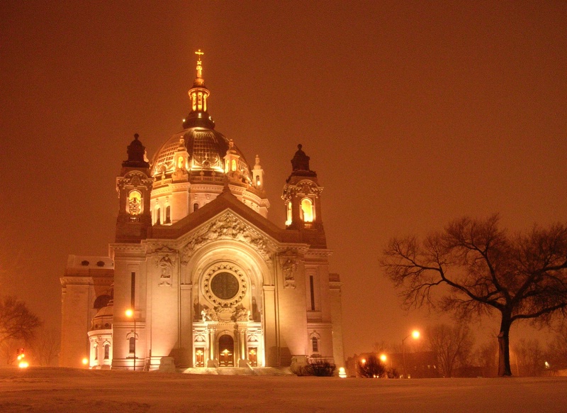 St. Paul Cathedral in Snowstorm