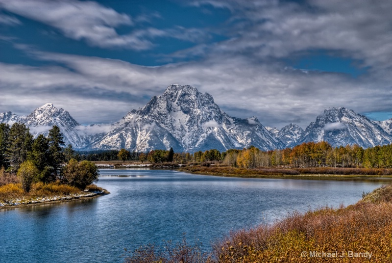 Oxbow Bend after the snow- HDR