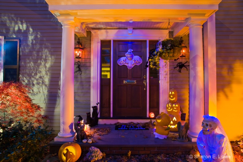 Halloween decorations at the Front Door - ID: 9310794 © Sharon E. Lowe