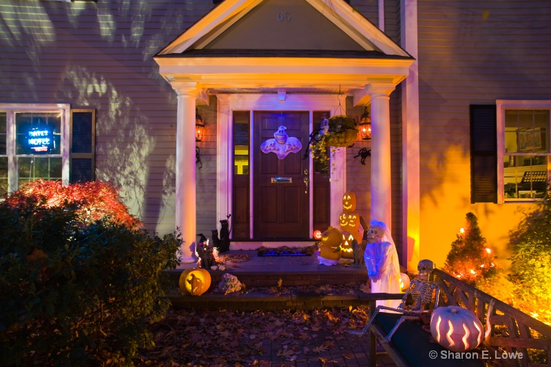 Halloween decorations at the Front Door #2 - ID: 9310798 © Sharon E. Lowe