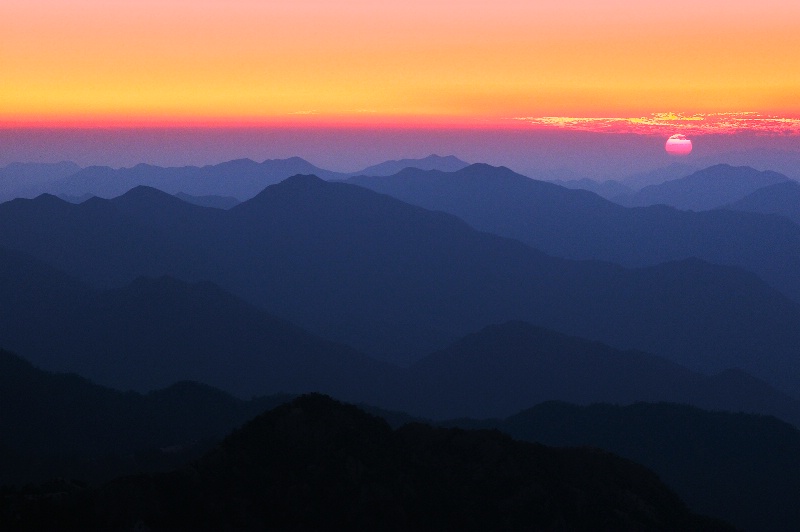 Overcast Sunset at Bright Summit