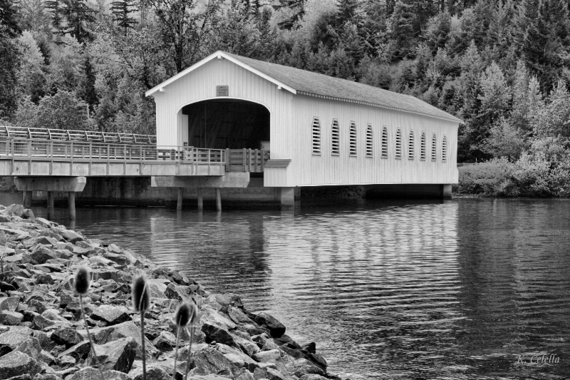 Lowell Covered Bridge - ID: 9430349 © Karen Celella