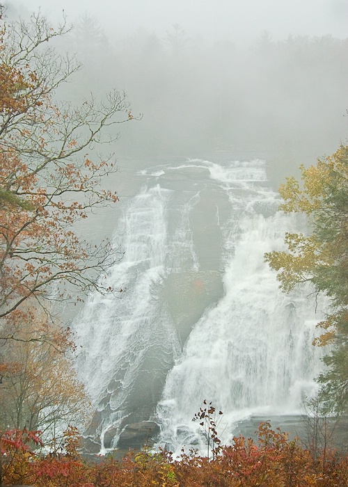 High Falls in the mist, Dupont State Forest, NC - ID: 9445374 © george w. sharpton