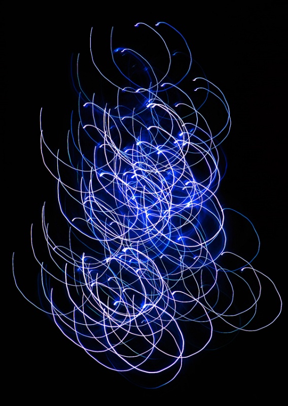 Blue Light Swirls