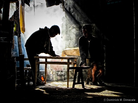 WORKERS IN THE EARLY MORNING LIGHT II