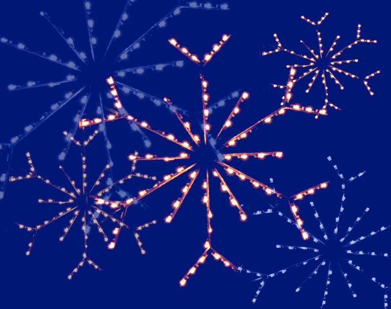 Illuminated snowflakes