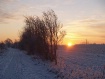 Sunset in snow la...