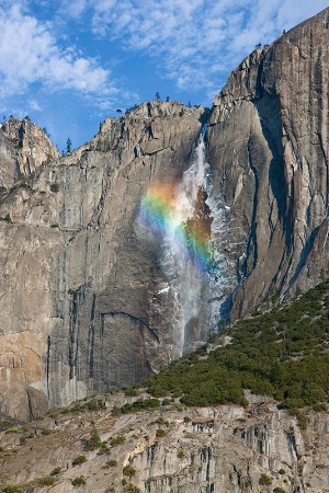 Yosemite Falls with Rainbow