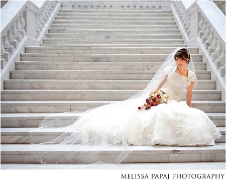 Bridal Portrait at the Utah State Capitol