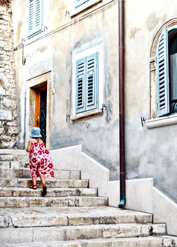 Flowers on the Stairs