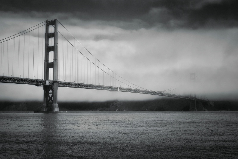 Golden Gate Bridge in Fog 7-29-09 - ID: 9598038 © Robert A. Burns