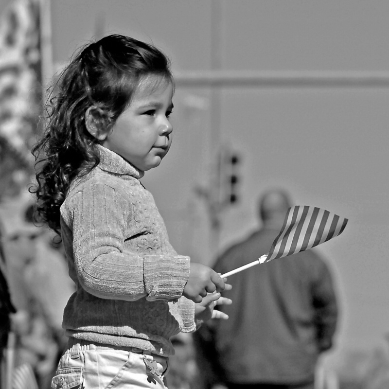 Little Girl Waving Flag  09-1