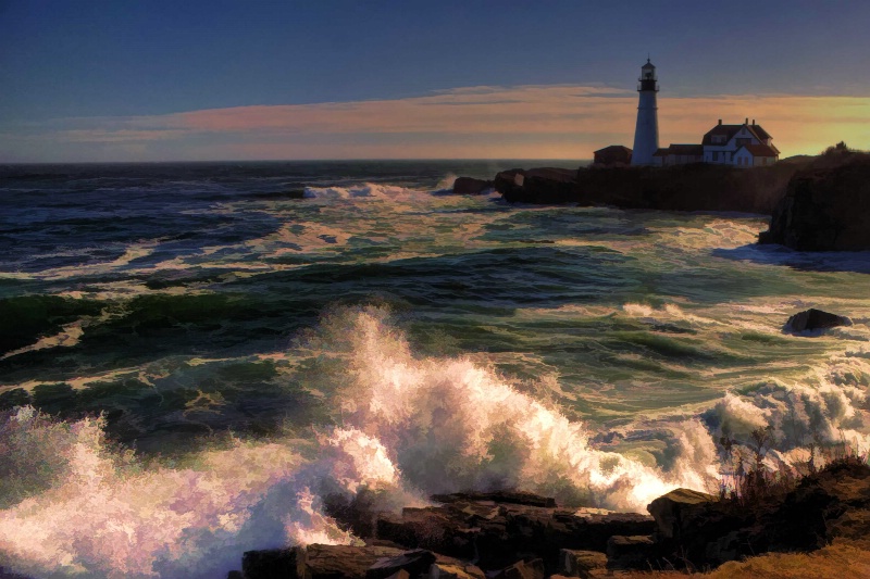 Portland Headlight after the Storm