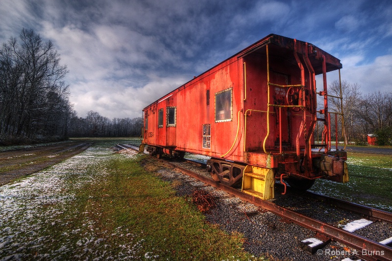 Caboose in Morning Light - ID: 9618296 © Robert A. Burns