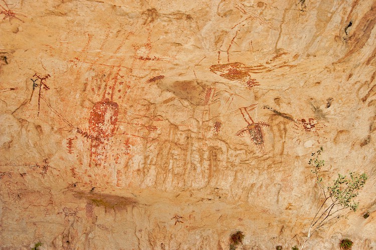Right end of Cedar Spring Pictographs