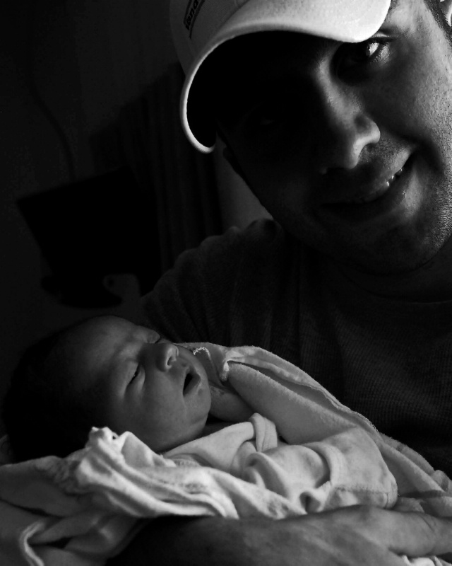 Kate and Father on First Day of Life  10-1