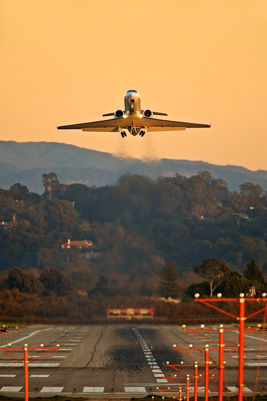 Sunset Departure Runway 25