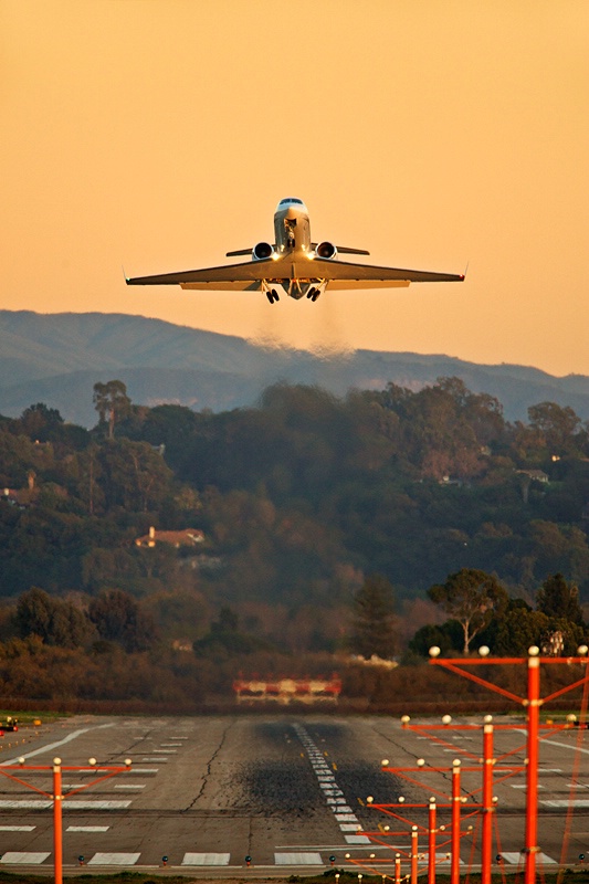 Sunset Departure Runway 25