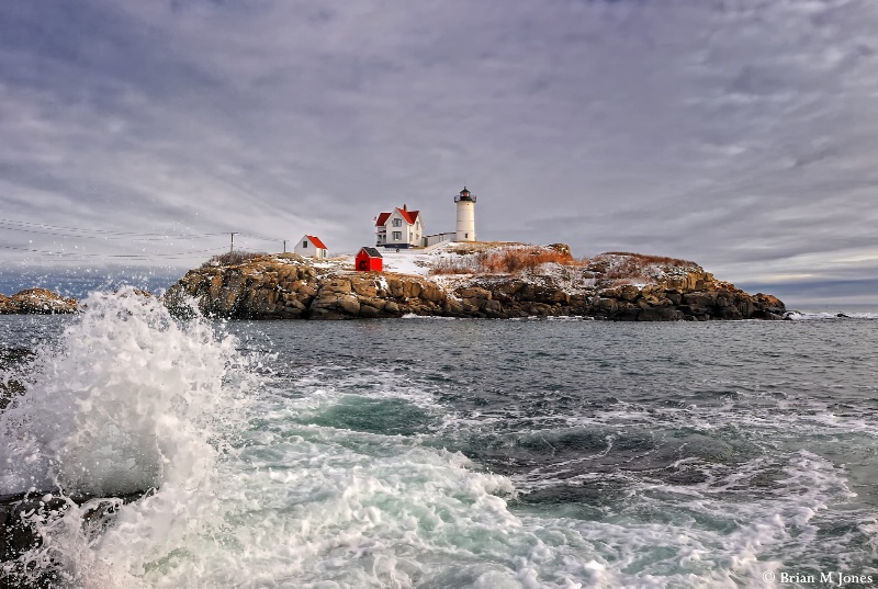 Crashing Waves at Nubble Lighthouse