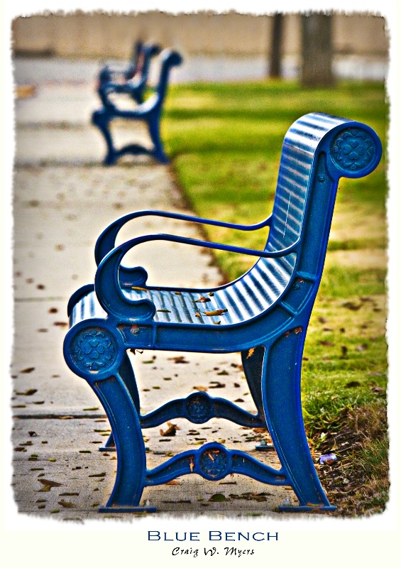Blue Bench - ID: 9728391 © Craig W. Myers