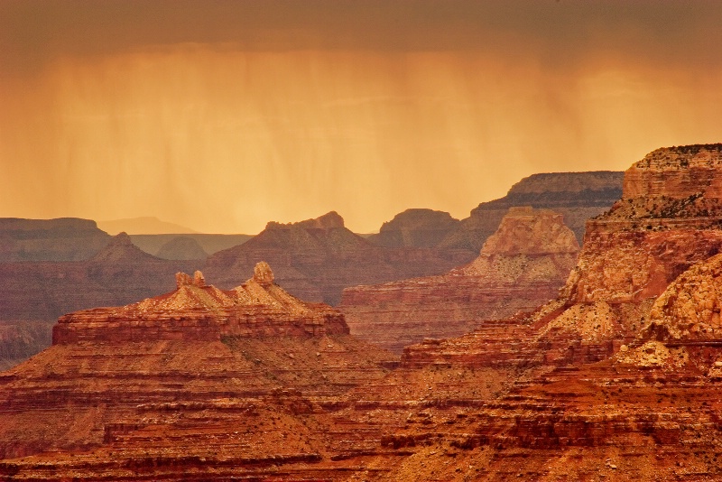 Rain Over Grand Canyon 7-15-07 - ID: 9753801 © Robert A. Burns