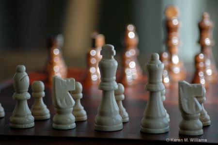 Chess blurry background