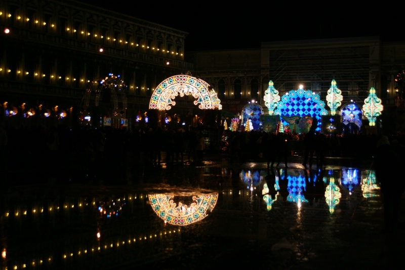 Reflections at night in St. Mark square_2