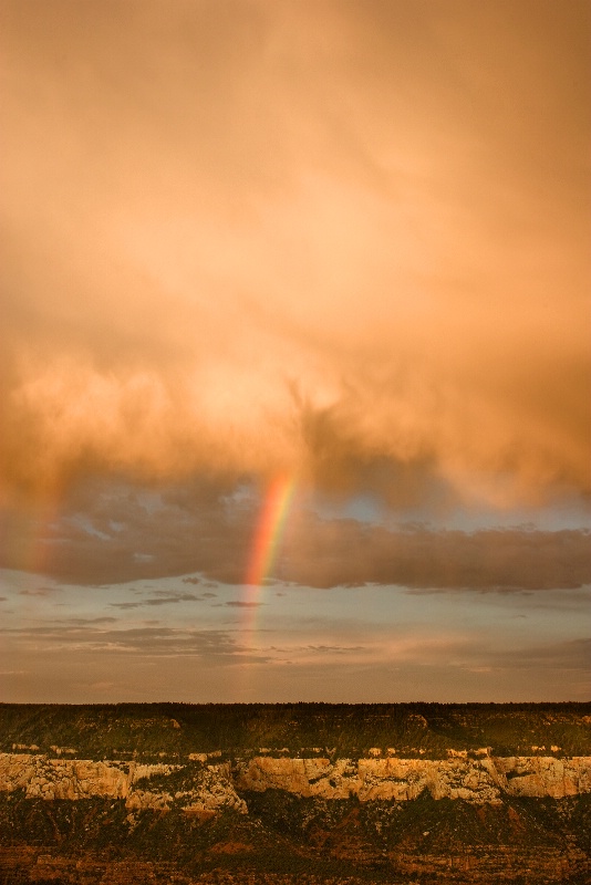 Rainbow at Sunset - ID: 9829036 © Robert A. Burns