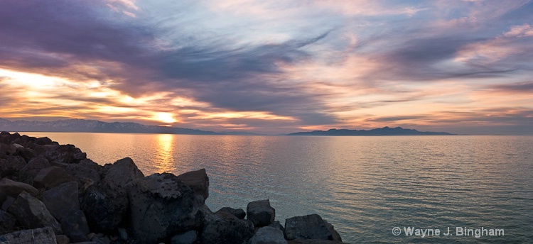 Sunset Great Salt Lake