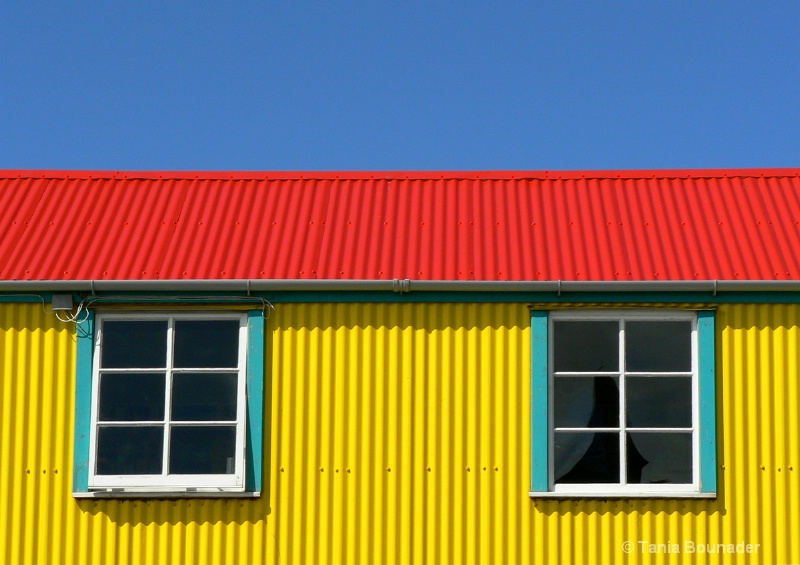Colorful house in Falkland Islands