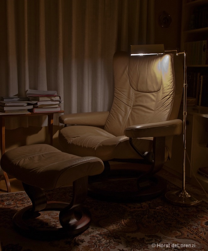 Chair with reading light
