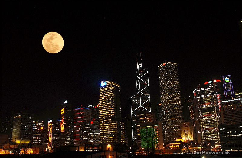 Moon over Hong Kong