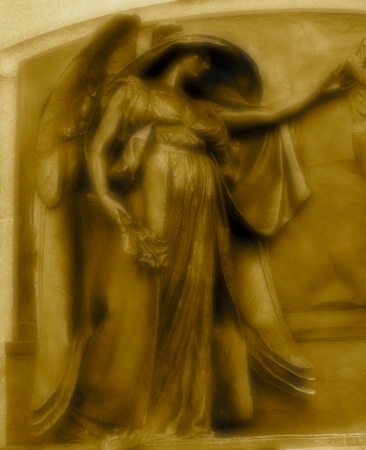 Angel in sepia
