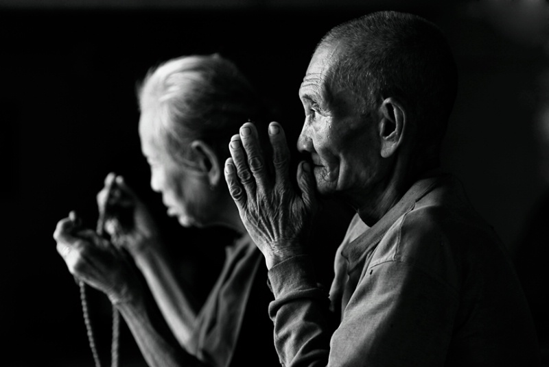 The Old couple from Myanmar