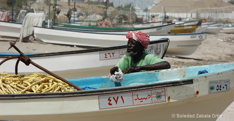 Old Omani fisherman