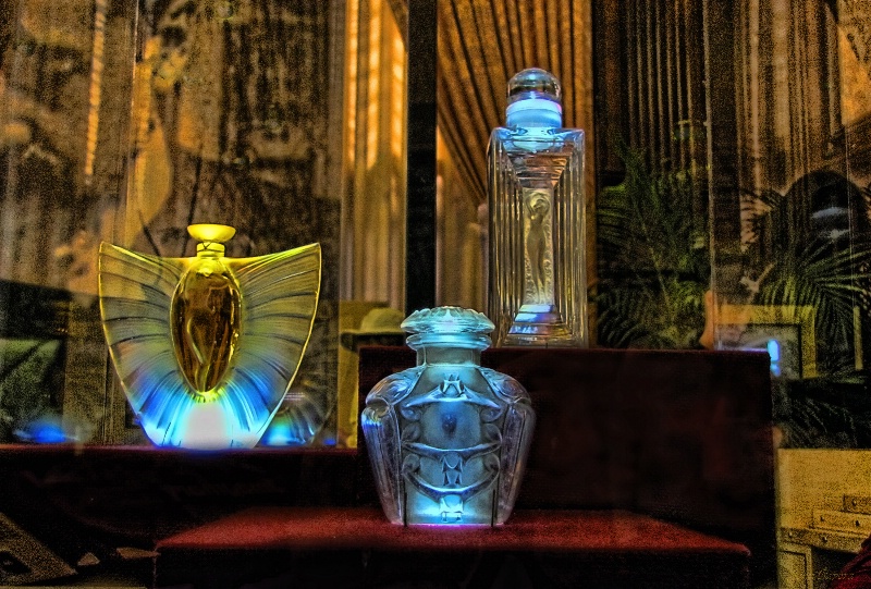 Vintage Perfume Bottle Display