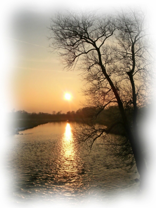 Sunset on the Oconomowoc River - ID: 10079027 © John M. Hassler