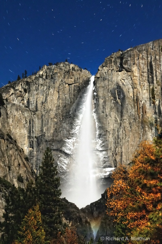 Star Trails and Upper Yosemite Falls, Yosemite NP 
