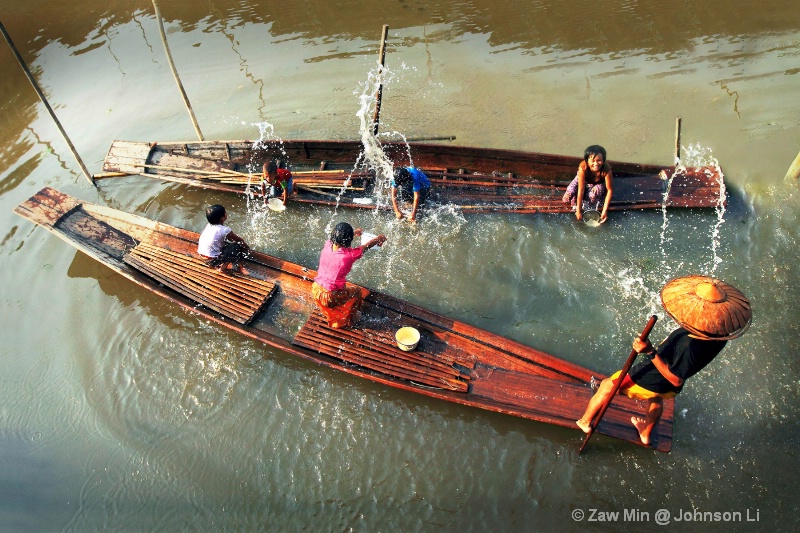 water festival in inle lake