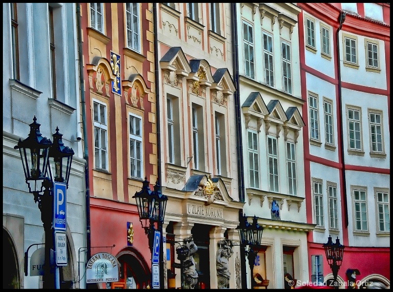 Prague old town buildings