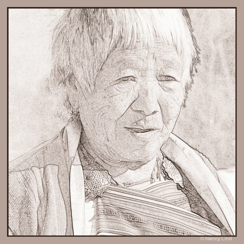 Bhutan Woman edited for sketch