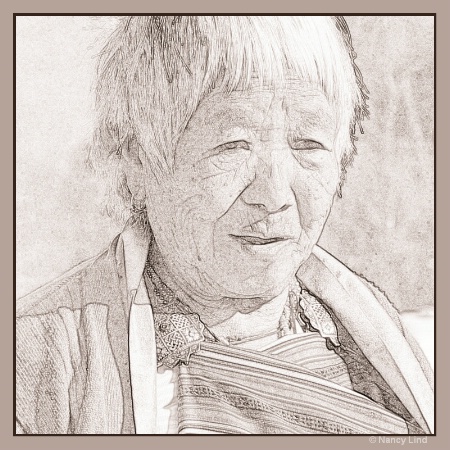 Bhutan Woman edited for sketch