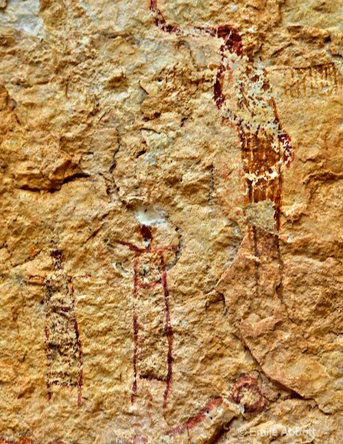 4,500 year old pictograph ascending anthropomorph - ID: 10186505 © Emile Abbott