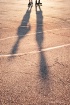 blading at sunset