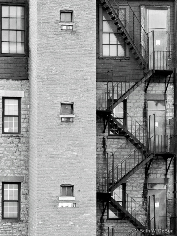 Fire Escapes (B & W)