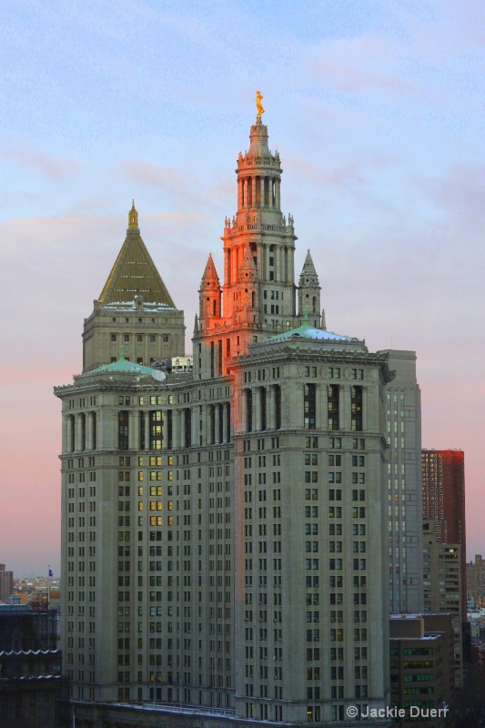 NYC Municipal Building - Sunset