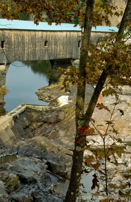 Bath Village Covered Bridge in October - ID: 10282988 © Deb. Hayes Zimmerman