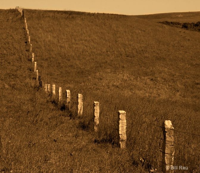 Post-rock fence, Smoky Hill region, Kansas