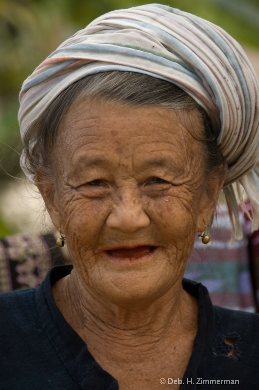 Elderly Laotian woman along the Mekong